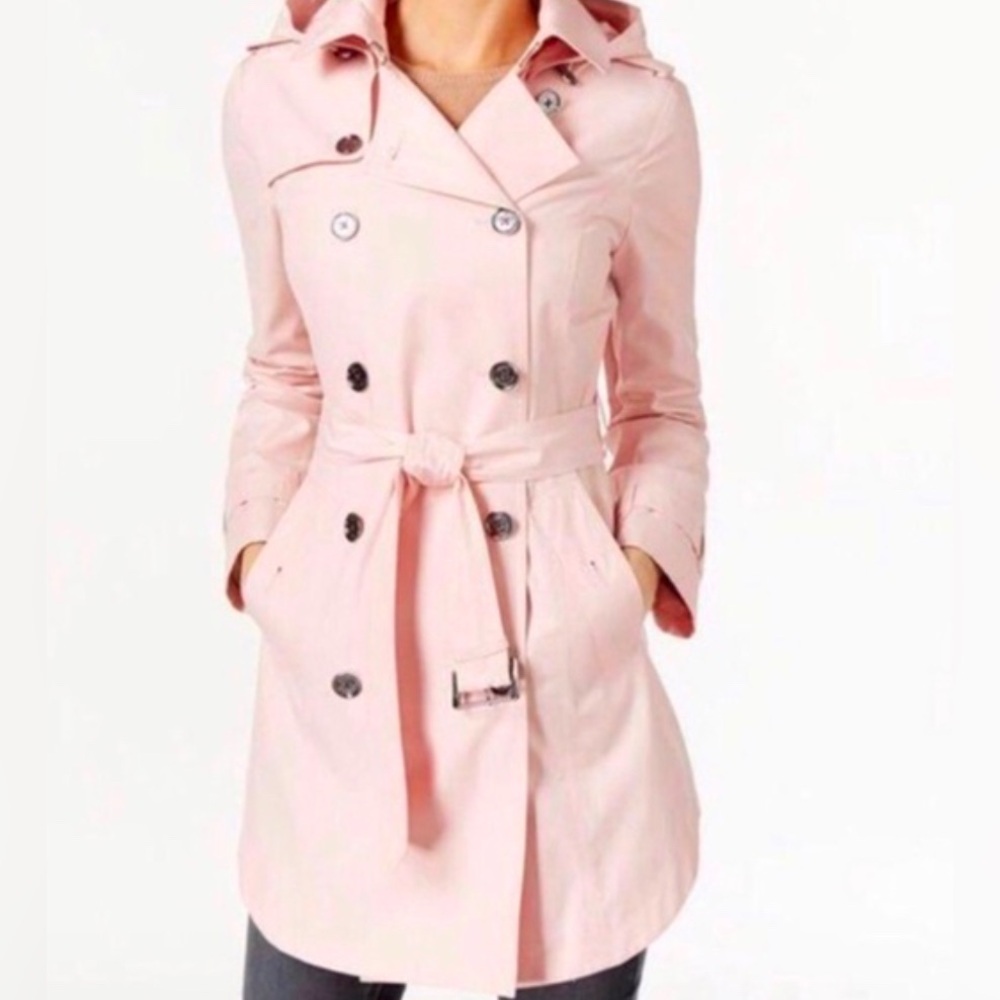 Michael Kors Double-Breasted Belted Trench Coat